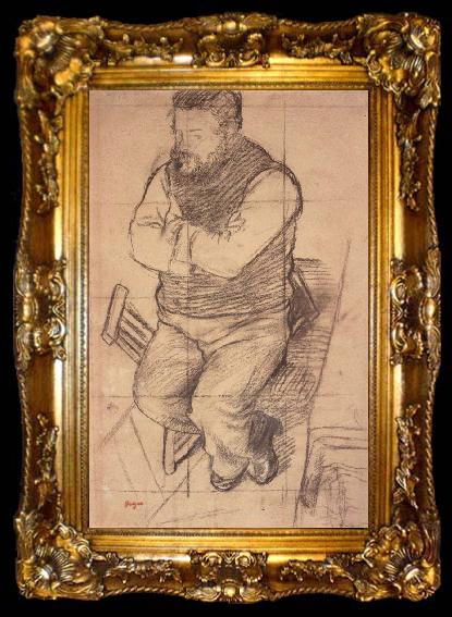 framed  Edgar Degas Study for Diego Martelli, ta009-2